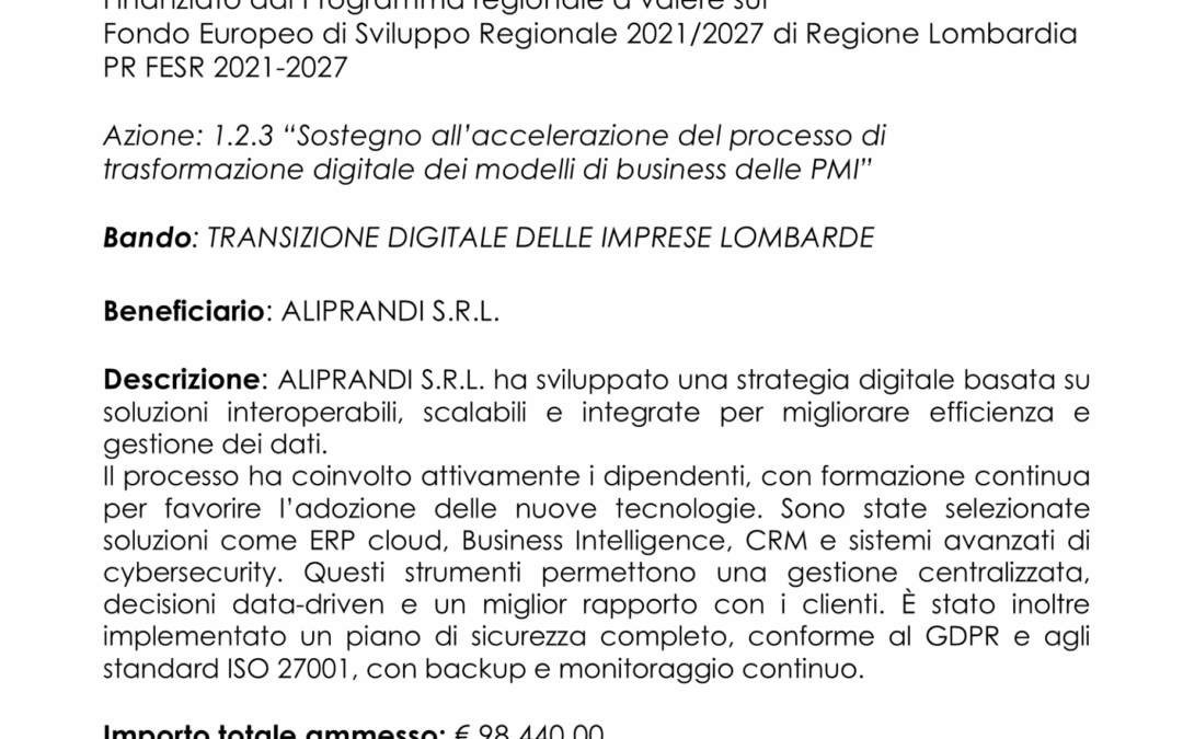 ALIPRANDI Poster A3 – FESR 21-27